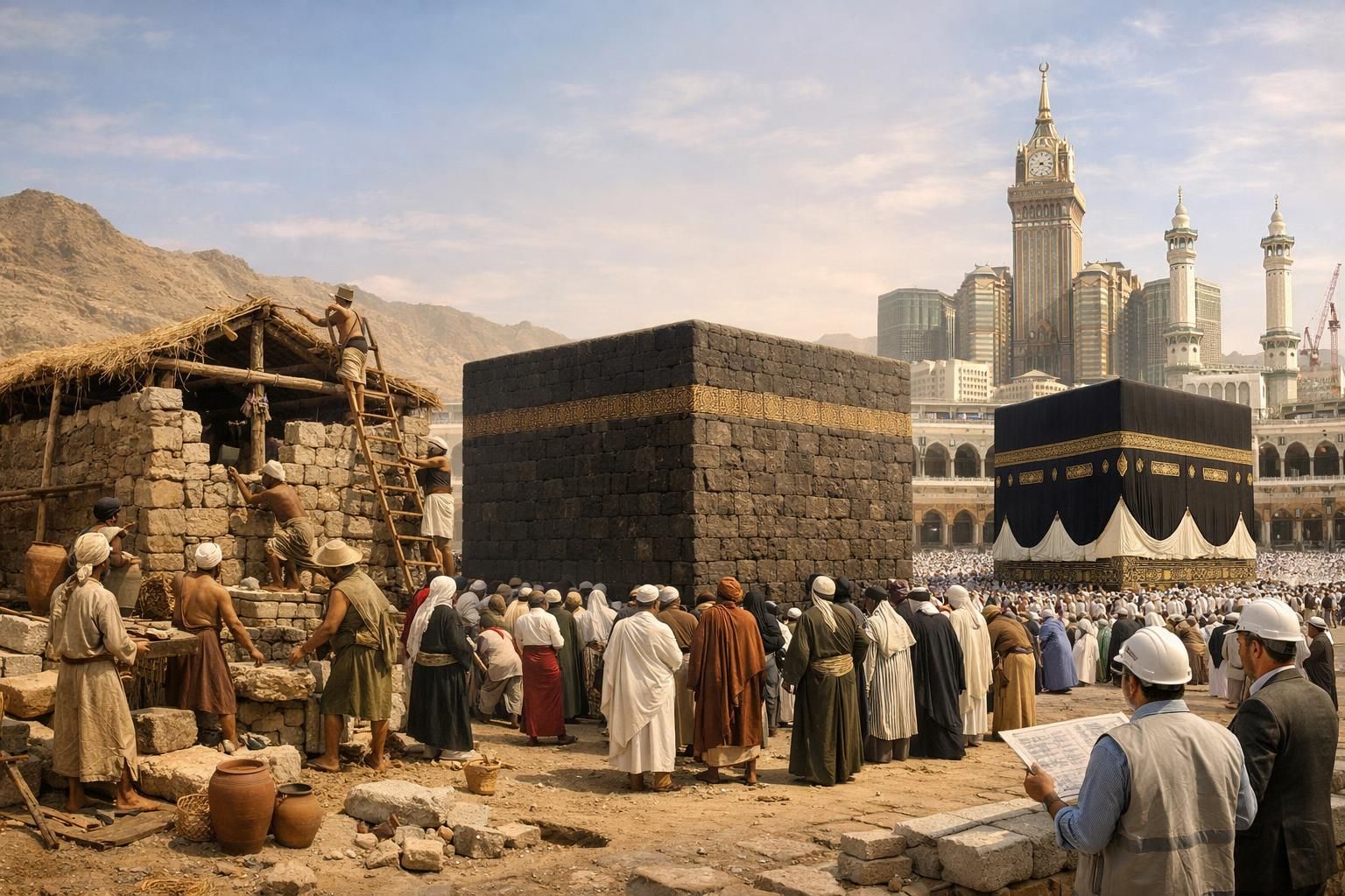 L&rsquo;histoire fascinante de la construction de la Kaaba et son évolution au fil des siècles