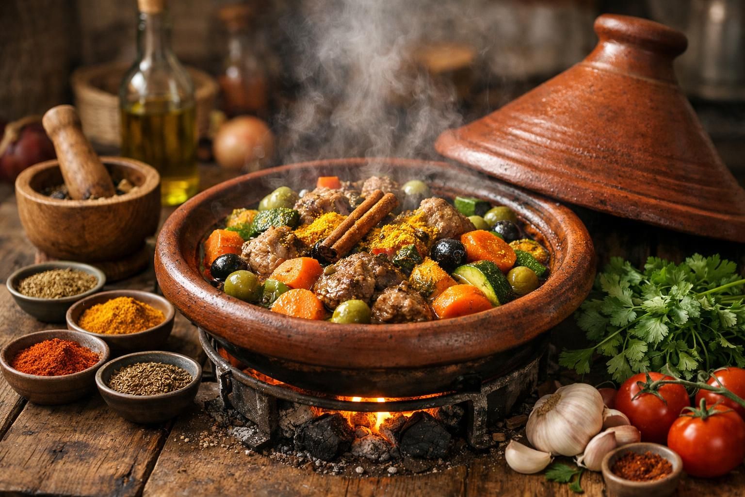 Dans la cuisine de Fatima, une cuisinière originaire de Sefrou, le tajine se prépare comme on tisse une histoire familiale : avec patience, gestes transmis et respect des saveurs. Autour de sa table, invités et voisins se pressent pour humer [&hellip;]